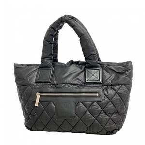 Chanel Coco Cocoon Tote Bag, Nylon, Black, Women's